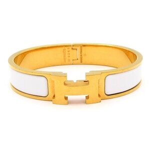 Hermes Bangle Click Gold White Gold X White